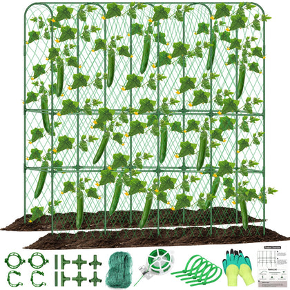 LifeisLuck cucumber trellis raised bed arch for tall, stable growth.