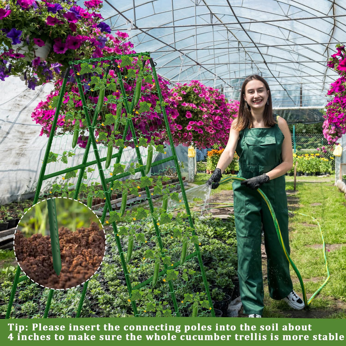 LifeisLuck easy-assembly A-frame trellis simplifies setup.
