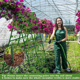 LifeisLuck easy-assembly A-frame trellis simplifies setup.