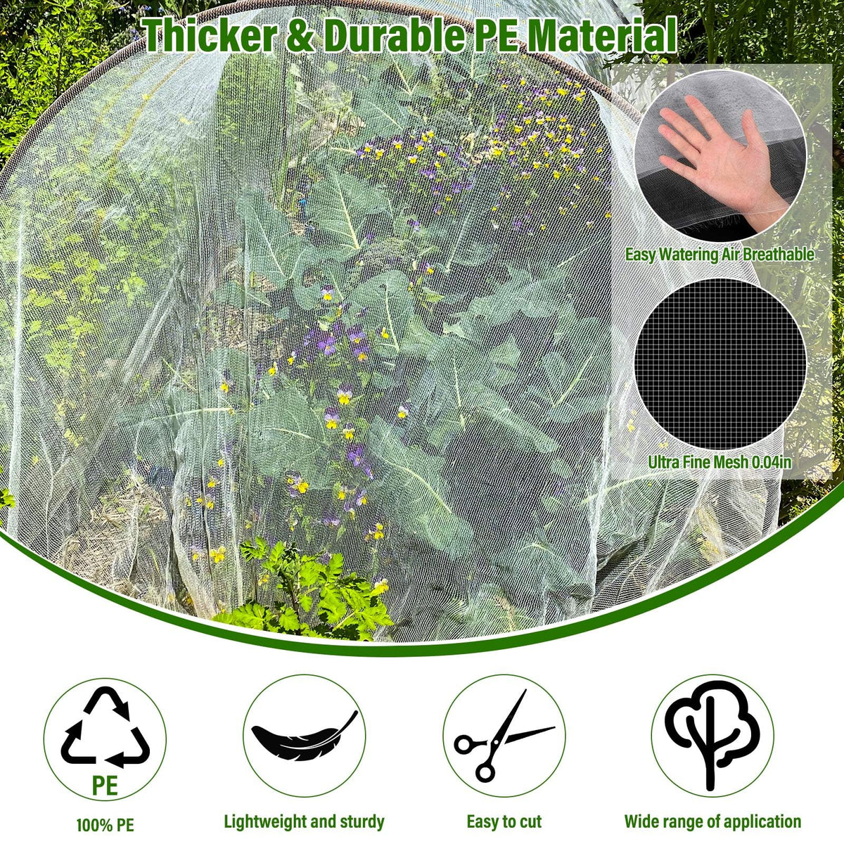 LifeisLuck breathable-mesh lets air and light reach crops