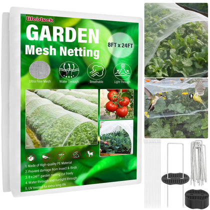 LifeisLuck garden netting over plants provides bird protection with breathable airflow