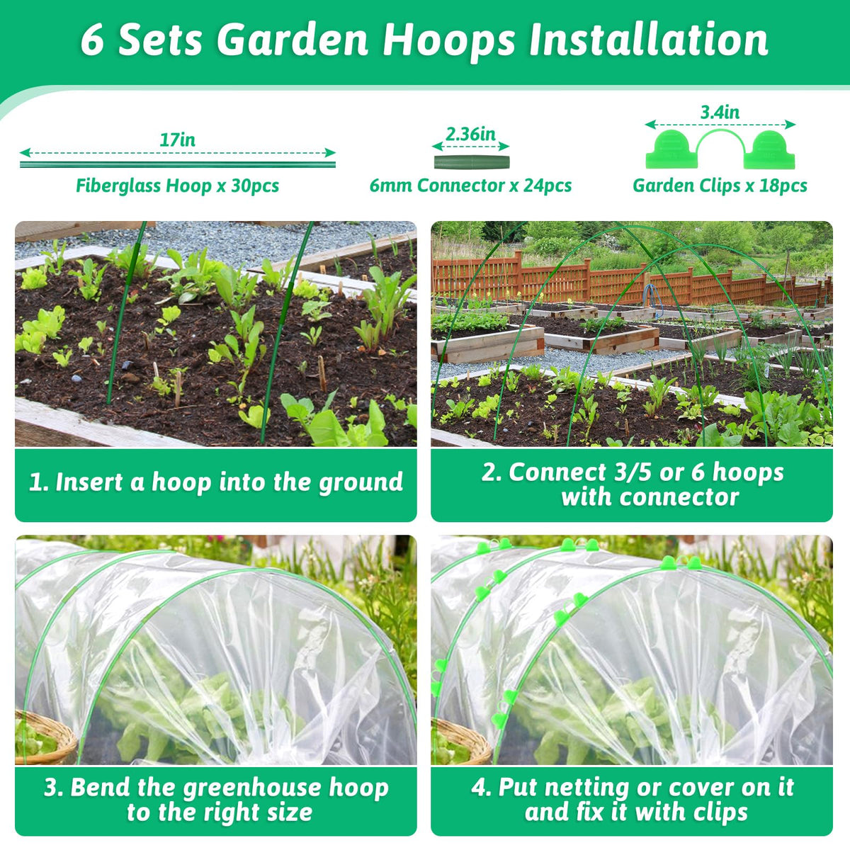 LifeisLuck hoop house with netting and shade cloth for plant protection