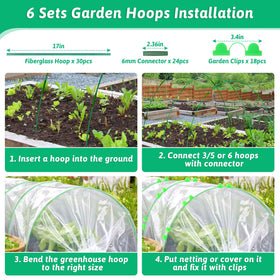 LifeisLuck hoop house with netting and shade cloth for plant protection