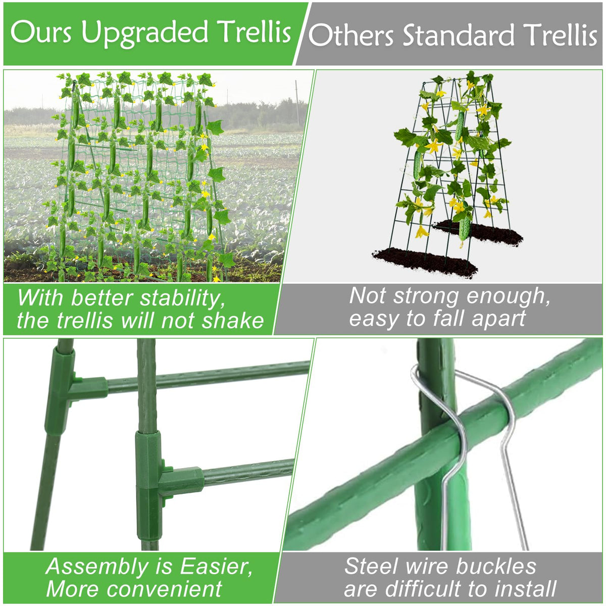 LifeisLuck nylon mesh 18 strands 5 cm offers strong support for vines.