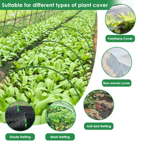 LifeisLuck plant support hoops used with frost cloth for plant protection