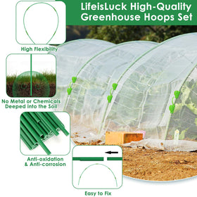 LifeisLuck rust-free fiberglass hoops ready for year-round garden support