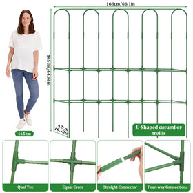 LifeisLuck U-shape garden trellis providing strong support for vines.