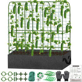 LifeisLuck U-Shape Trellis 65x50 supports dual-side climbing vines for space efficiency.