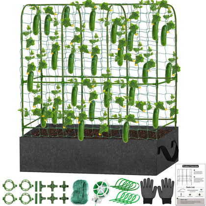 LifeisLuck U-Shape Trellis 65x50 supports dual-side climbing vines for space efficiency.