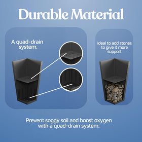 Lifemaster heavy-duty planter supports up to 55 lbs for large plants