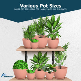 Lifemaster planter set suitable for indoor and outdoor use on balconies and patios.