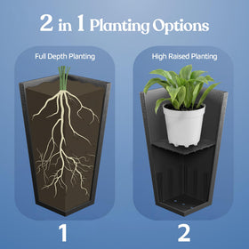 Lifemaster planter with optional drainage hole for proper water management