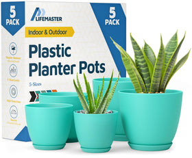 Lifemaster Planter Pots with drainage holes support healthy roots.