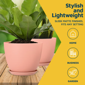 Lifemaster stackable design planters save space while organizing plants.