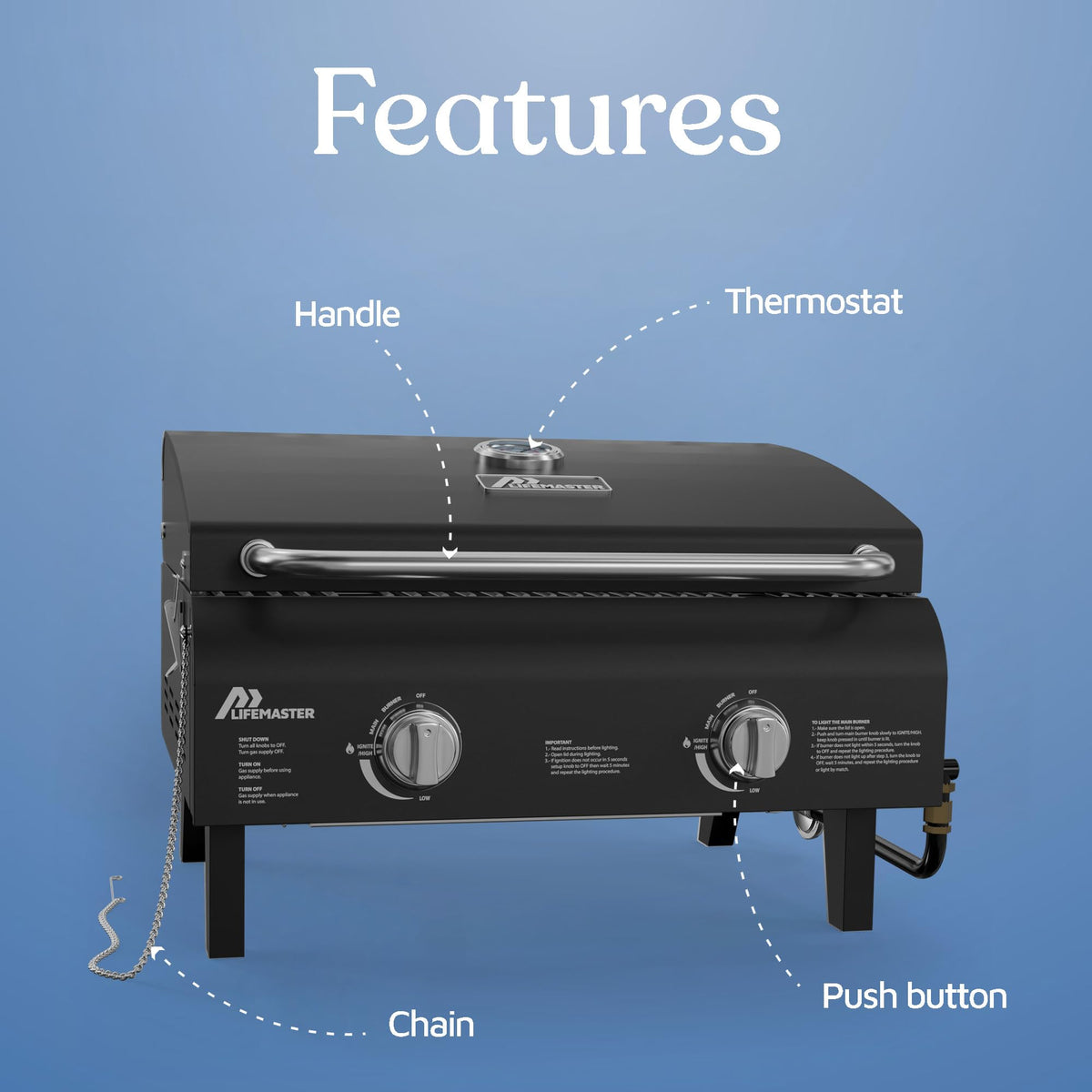 Lifemaster SUS430 cooking grid durability for repeated grilling sessions.