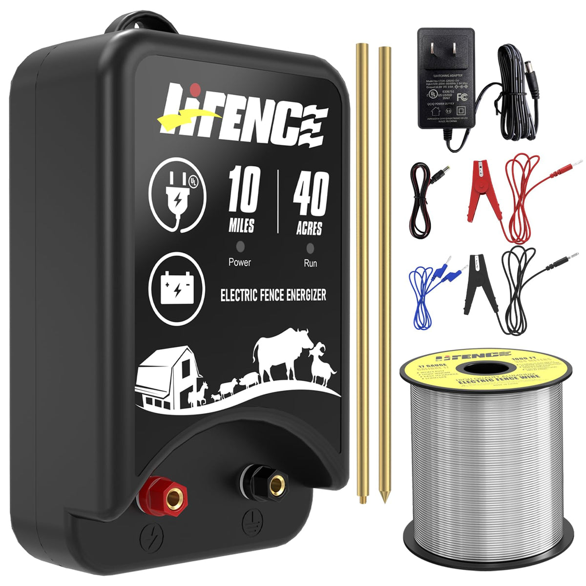 LIFENCE AC/DC 2in1 energizer front view shows compact design for easy placement