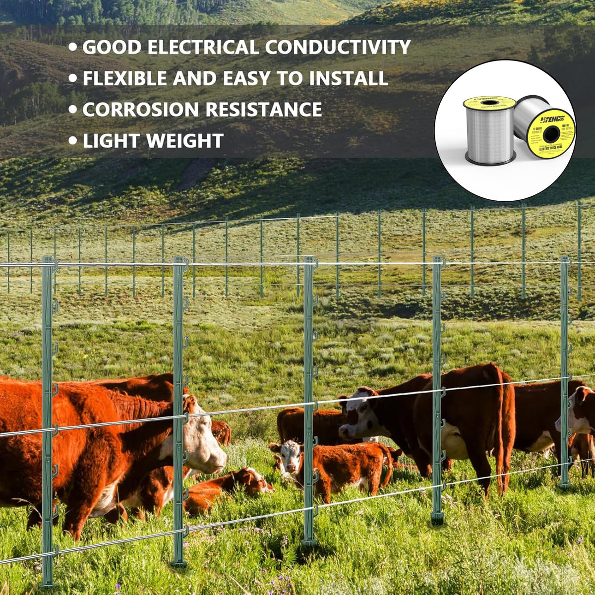LIFENCE portable semi-permanent fencing ideal for gardens and farms