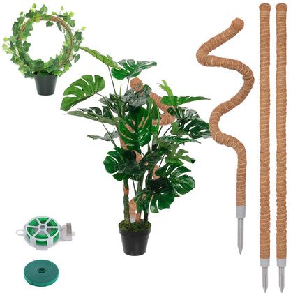 LifeNest 3-pack moss poles for Monstera climbing indoors.