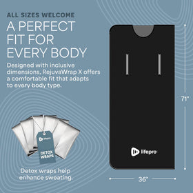 LifePro RejuvaWrap includes five thermal wraps for targeted warming.