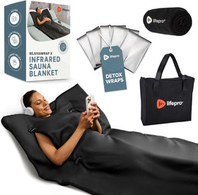 LifePro RejuvaWrap full-body coverage for a soothing, spa-like sauna session at home.