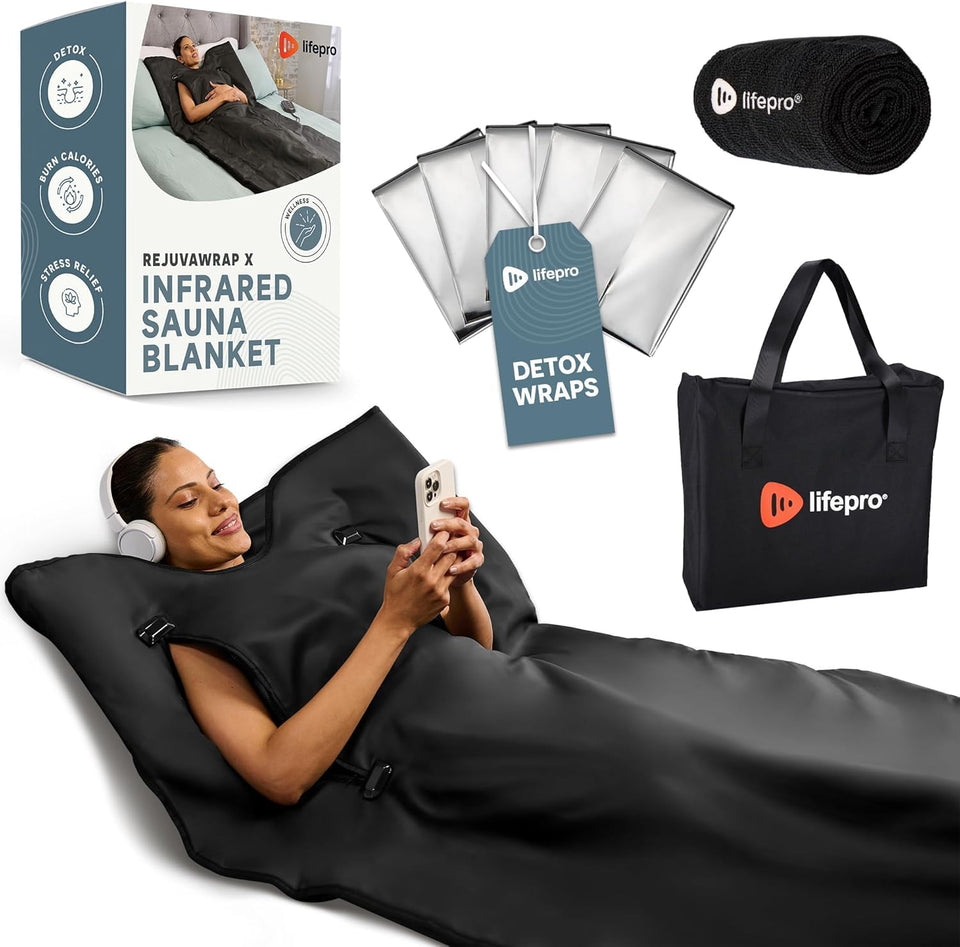 LifePro RejuvaWrap full-body coverage for a soothing, spa-like sauna session at home.