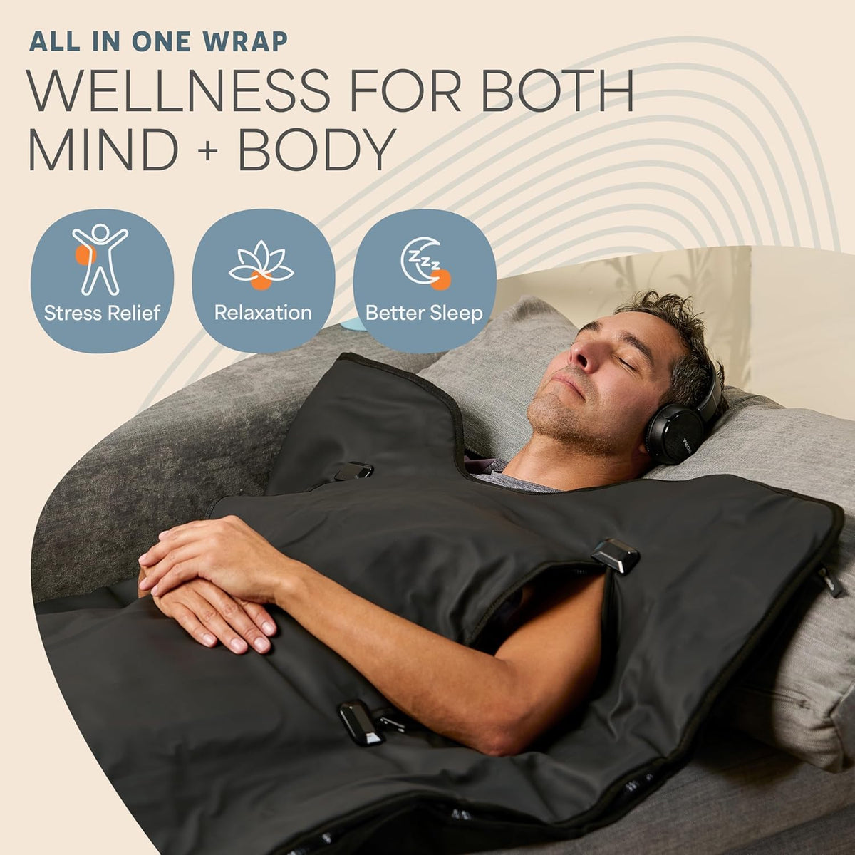 LifePro RejuvaWrap nine-level controls enable personalized heat and session length.