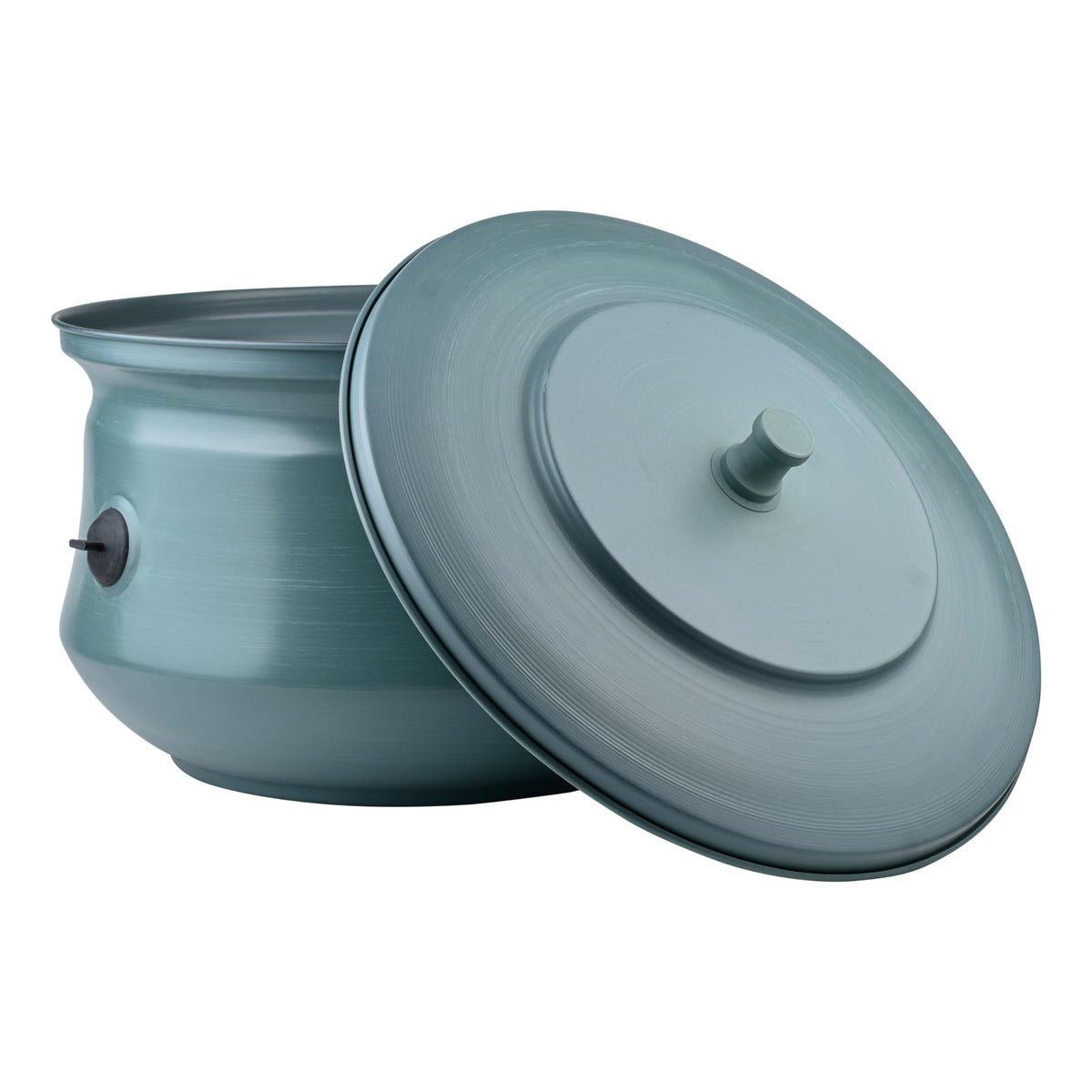 LifeSmart hose pot green interior storage, highlighting multipurpose organization for tools.