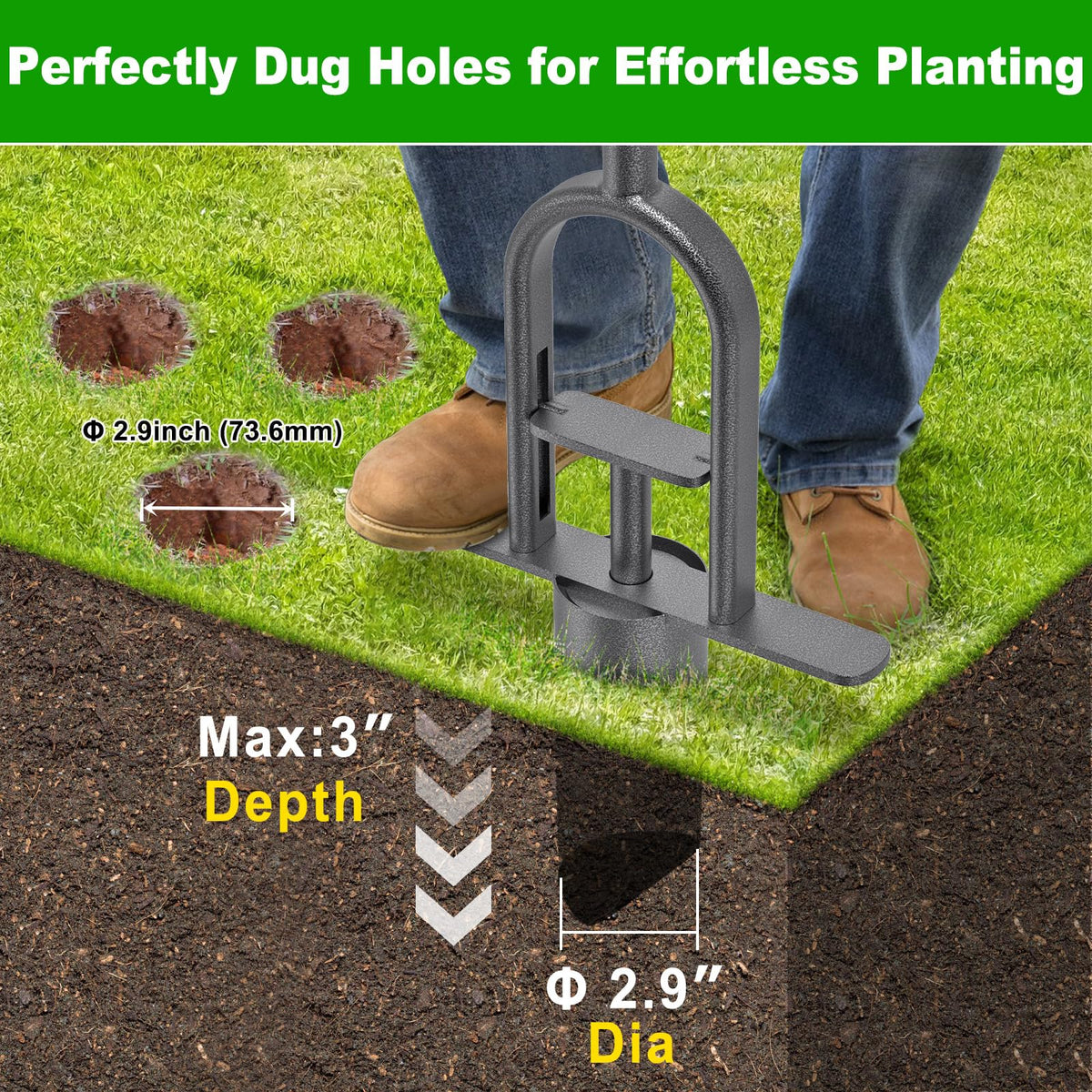 Lifeswell precise hole digging creates 2.9-inch by 3-inch openings.