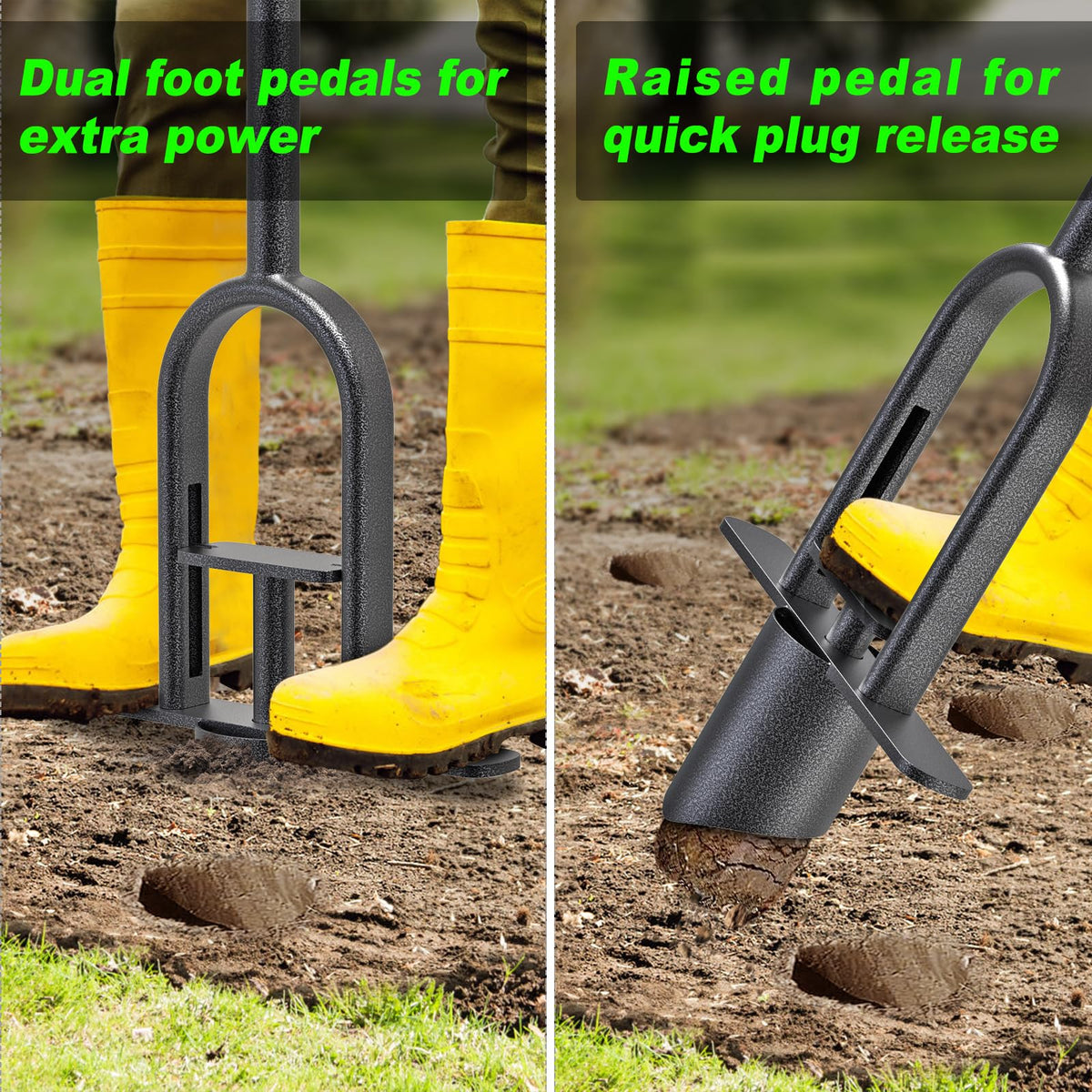 Lifeswell sod plugger in action supports lawn repair and reseeding.