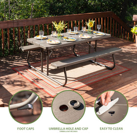 Lifetime's powder-coated steel frame resists rust in all weather.