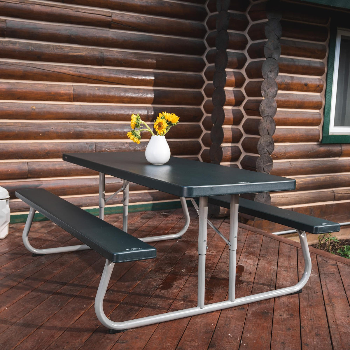 LIFETIME 6-Foot Picnic Table stain-resistant surface easy to clean after meals