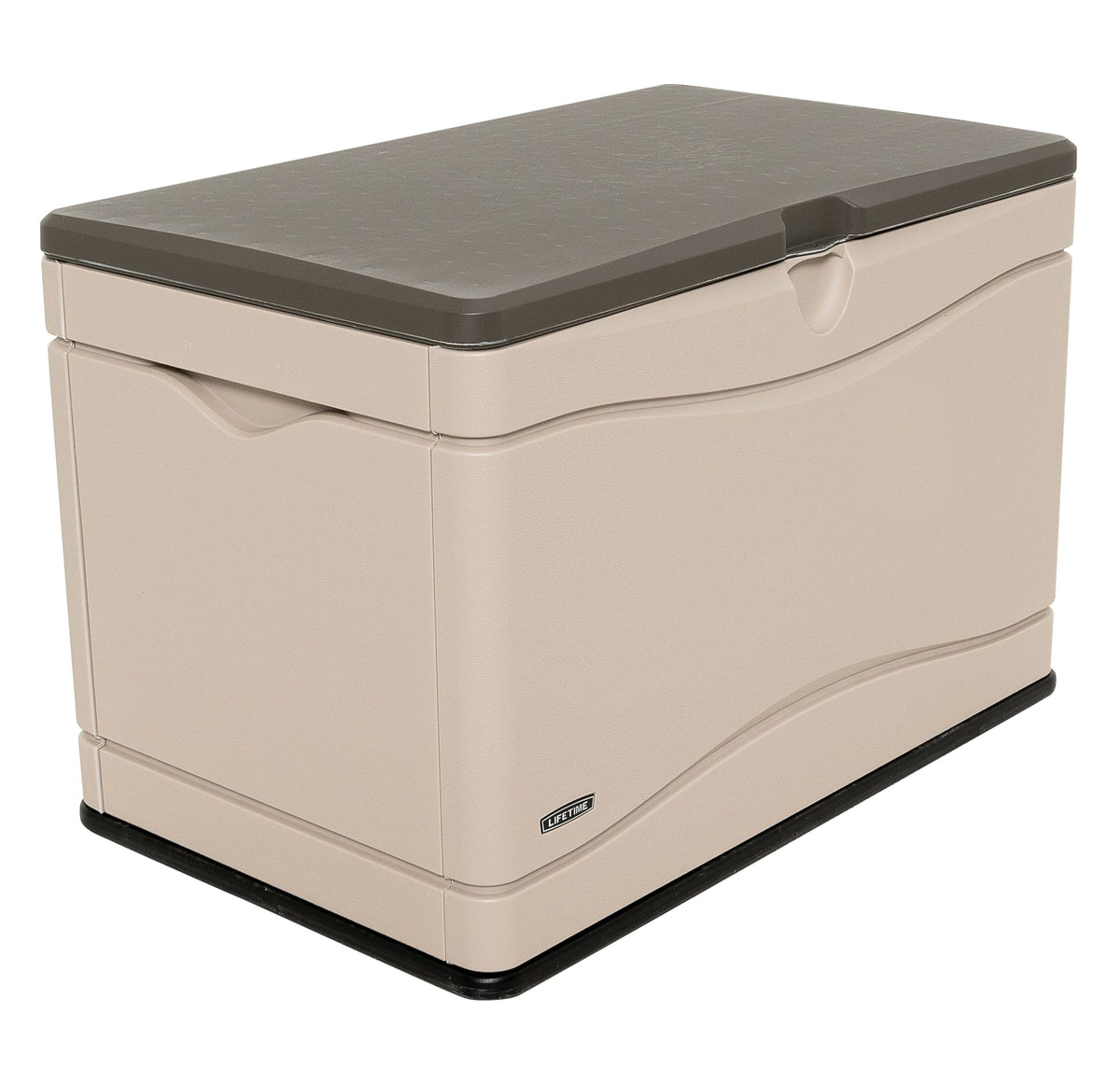 LIFETIME 60103 front view shows spacious outdoor storage area.