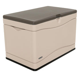 LIFETIME 60103 front view shows spacious outdoor storage area.