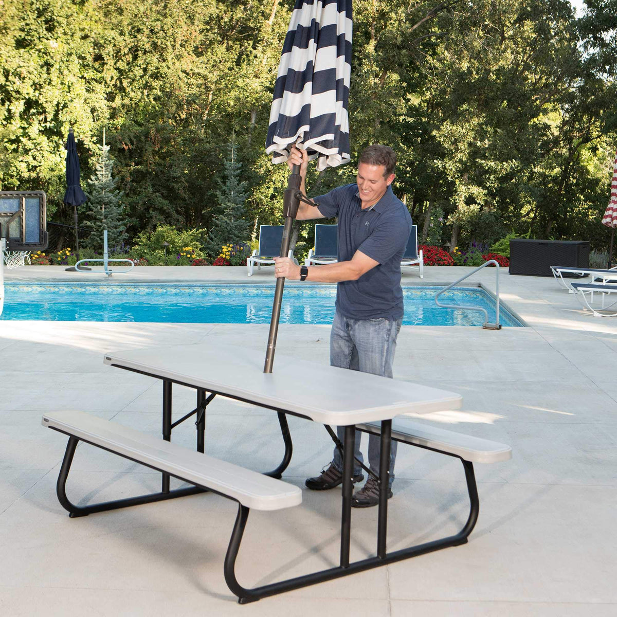 LIFETIME table folds flat for compact storage when not in use.