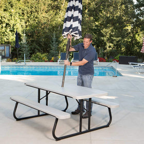 LIFETIME table folds flat for compact storage when not in use.