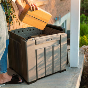 LIFETIME storage cube with DWS construction offers a sturdy, long-lasting design.