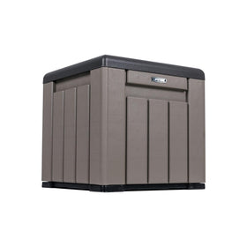 LIFETIME storage cube outdoor utility box keeps gear organized and protected.