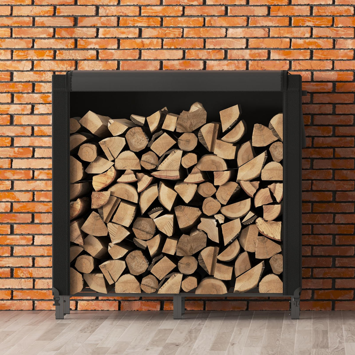Lifewit firewood rack assembly guide illustrates simple setup.