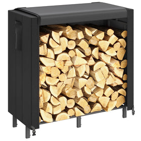 Lifewit firewood rack outdoor structure provides sturdy storage for logs.