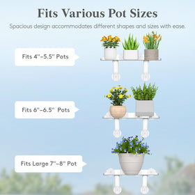 Lifewit suction cup shelf close-up guardrail prevents plant falls.