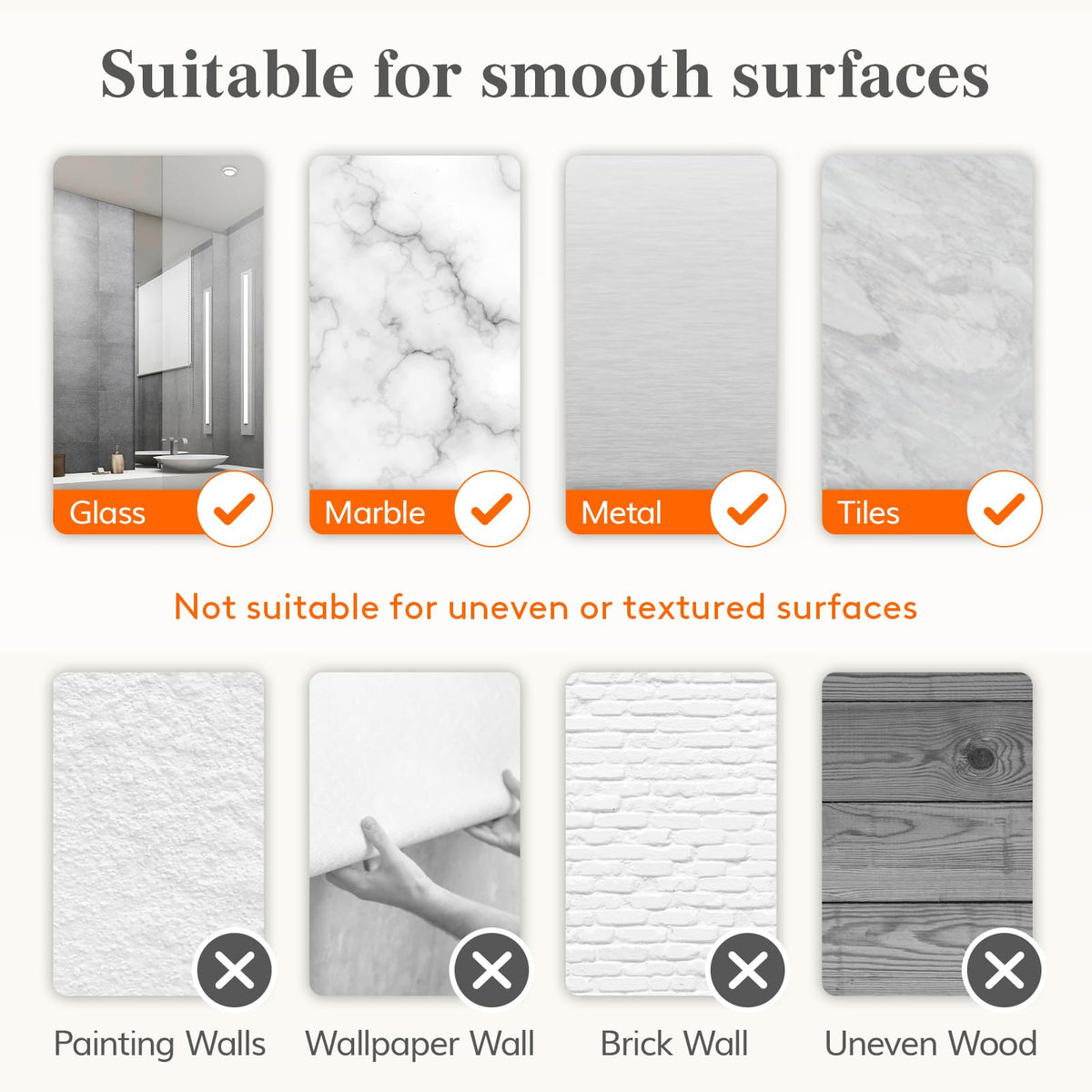 Lifewit 6in shelf in bathroom using smooth tile for storage.