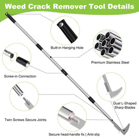 LIFFEE adjustable-handle tool set to 22–64 inches in use for comfortable gardening