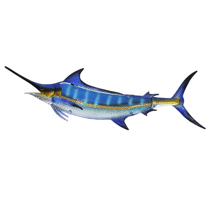 LIFFY blue marlin wall decor creates a bold 36-inch focal point for living rooms.