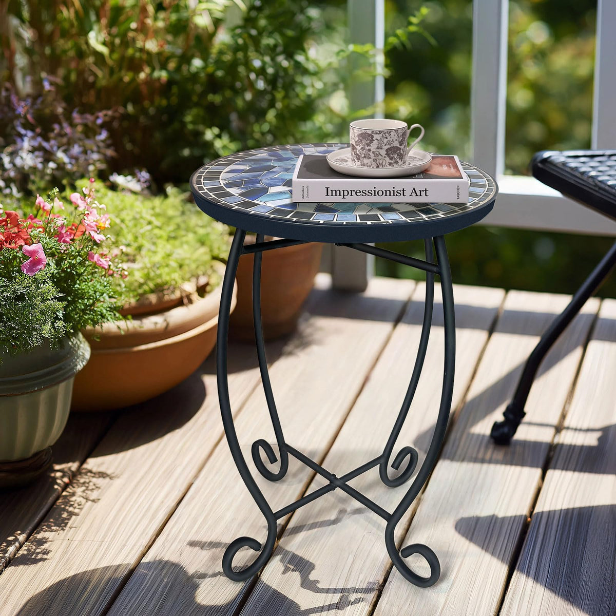 LIFFY 12-inch diameter tabletop for compact spaces and versatile placement
