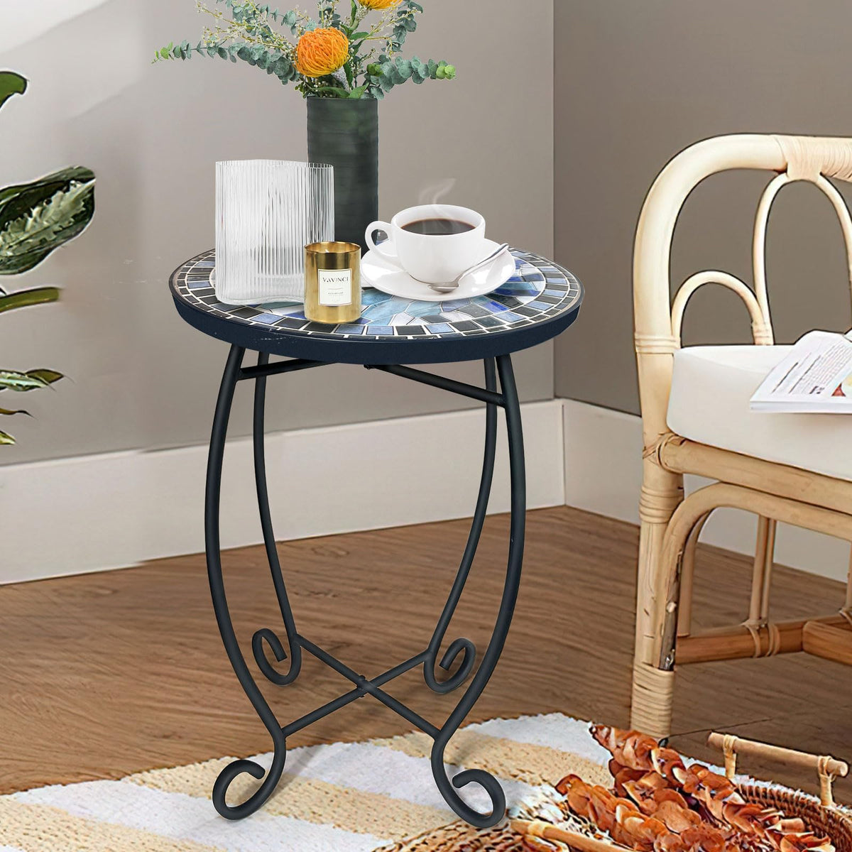 LIFFY glazed ceramic surface resists moisture and UV fading, ideal for outdoors