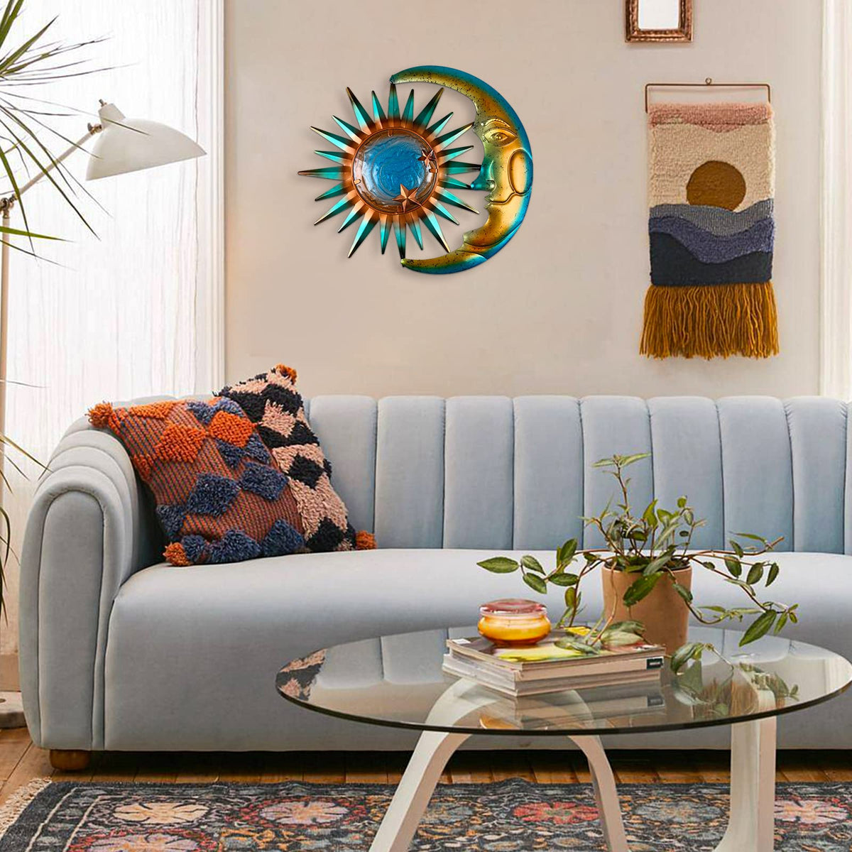 Liffy Hanging Sun Wall Art offers easy mounting for quick room or porch styling.