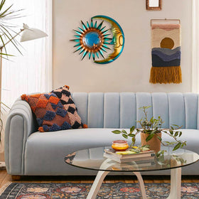 Liffy Hanging Sun Wall Art offers easy mounting for quick room or porch styling.