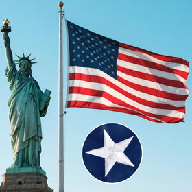 Lifraon heavy-duty US flag designed for high wind