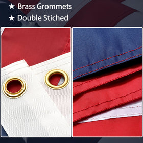 Lifraon US flag sewn stripes with reinforced stitching for longevity