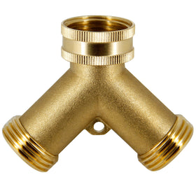 Lifynste brass hose connector 3/4 inch fits standard hoses securely.